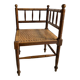 Chaise d’angle Art déco en bois et rotin, 1930