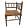 Chaise d’angle Art déco en bois et rotin, 1930