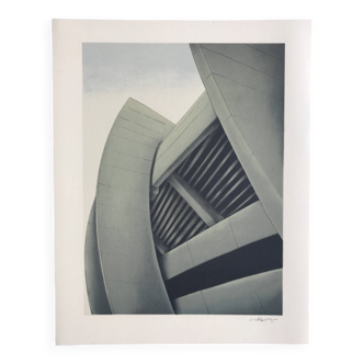 A. le foll, parc des princes, 1978. original lithograph signed in pencil.