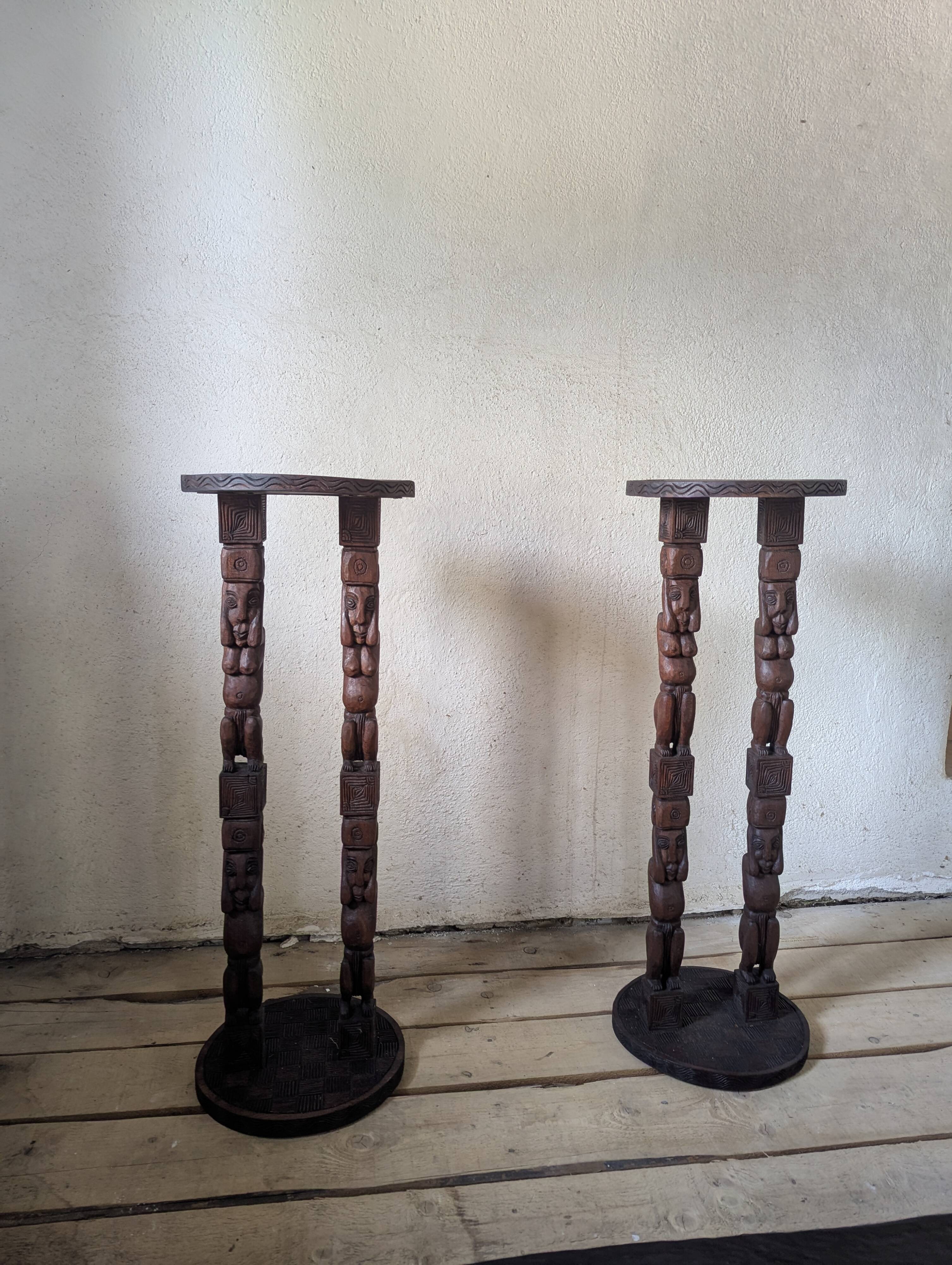 Pair of African stools