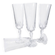 Champagne flutes Cristal d'Arques, "Louvre" pattern