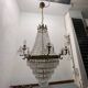 Extra Large Bronze Crystal Chandelier 1950’s