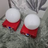Pair of space age wall lights