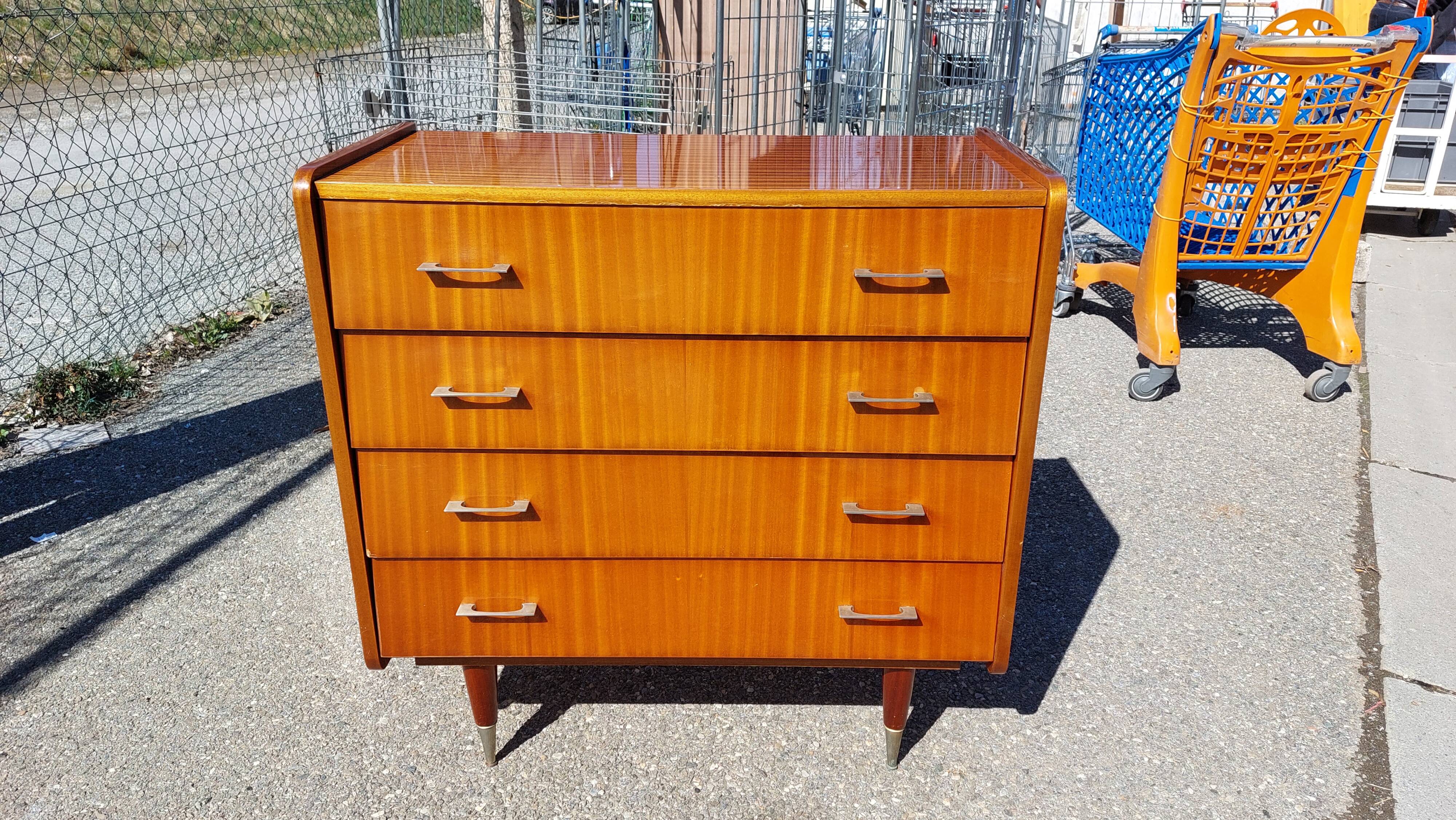 Vintage chest of drawers 60s 4 drawers