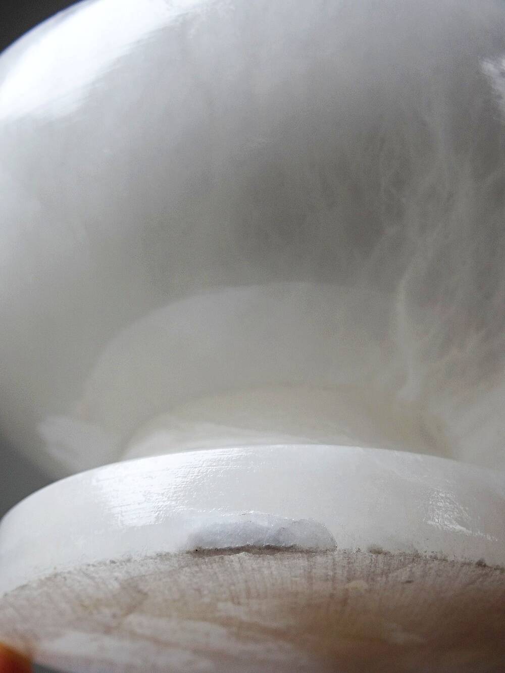 Vintage alabaster white bowl or catchall, Italy 1960s-70s.