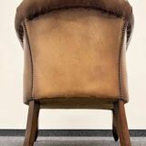 Classic Club Chair in Vintage Sheepskin Leather
