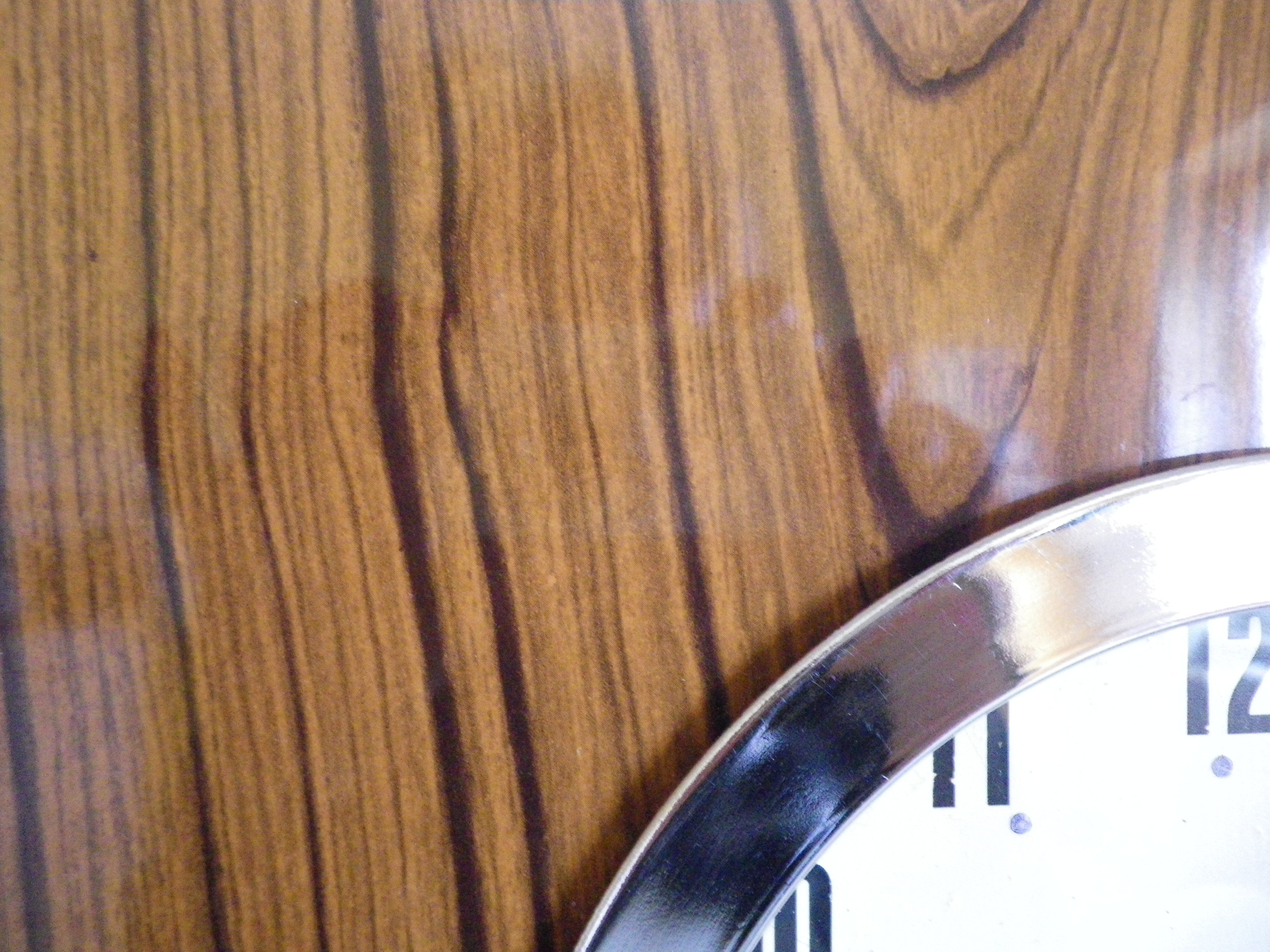 Electric wall clock in formica - 1950s