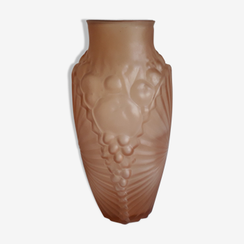 Vase en verre art déco Souchon neuvesel années 1920
