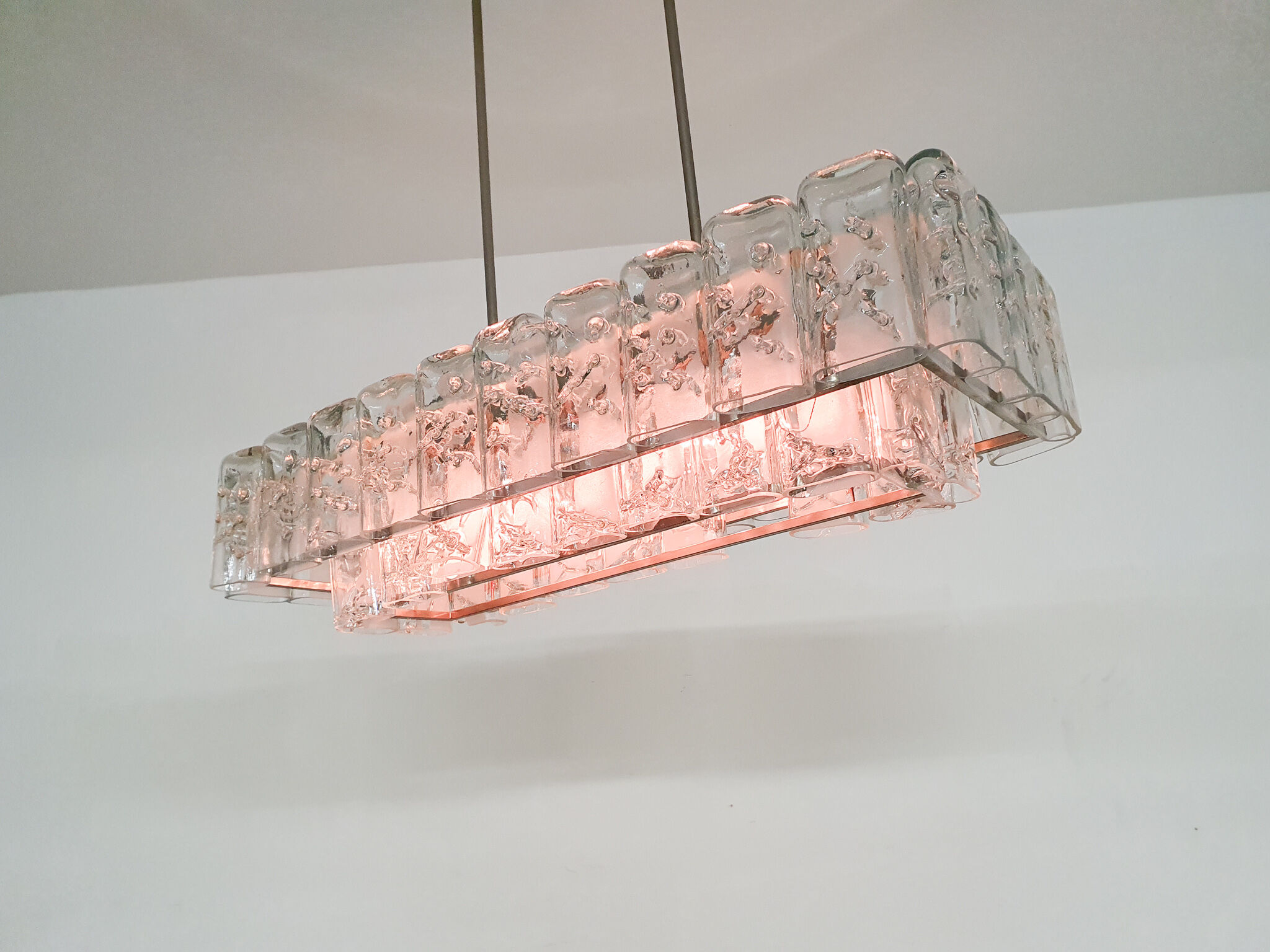 Glass chandelier by Doria, Germany 1960s