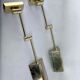 Postmodern pair of articulated brass wall lamps by Baulmann Leuchten. Germany 1980s