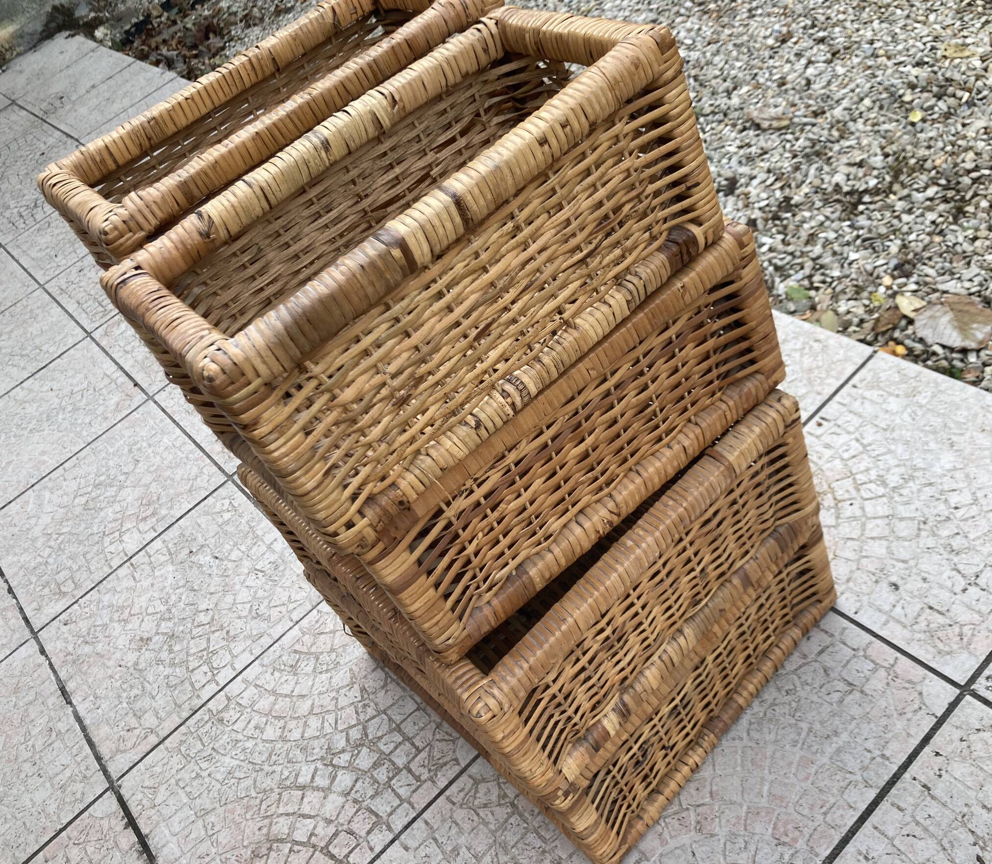 Vintage rattan chiffonier