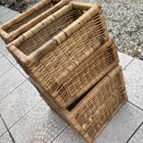 Vintage rattan chiffonier