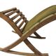 Ancien Repose Pied A Bascule Tissu Vert Et Bois Vintage Déco