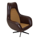 Mid-century Rotating Armchair,Leatherette,1980's.