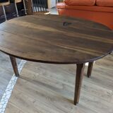 Oval solid walnut farmhouse table