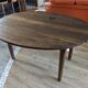 Oval solid walnut farmhouse table