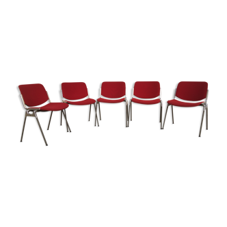 5 chairs DCS 106 Giancarlo Piretti for Castelli