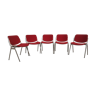 Set de 5 chaises DCS 106 Giancarlo Piretti pour Castelli