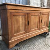 Louis Philippe style sideboard in solid walnut with 3 doors and 1 pull-out shelf.