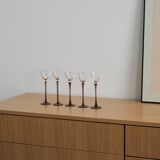 Set of five glasses, Danish design, 1970s, manufactured in Denmark