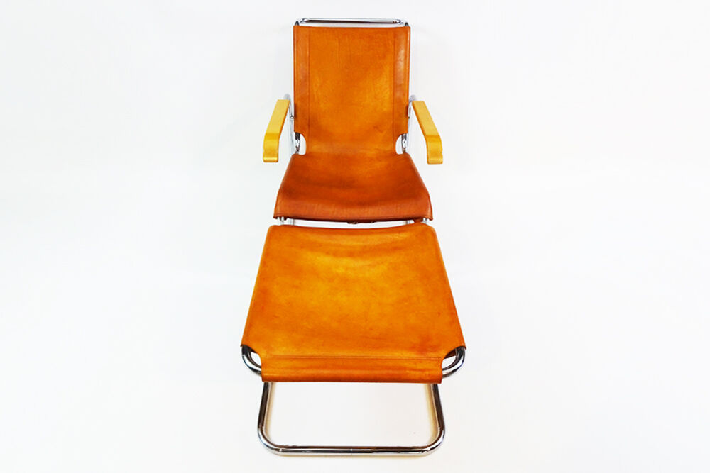 Marcel Breuer B35 armchair and footstool
