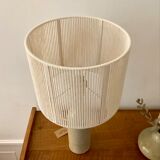 Stoneware and rope lamp
