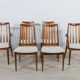Chaises de salle à manger en teck et tissu du milieu du siècle par Leslie Dandy pour G-Plan, années 1960, lot de 6