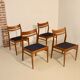 Lot de 4 chaises vintage scandinaves en chêne année 60  Ref. Marcel.