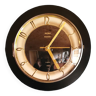 Horloge formica vintage pendule murale silencieuse ronde "Trophy transistor noir"