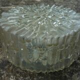 Glass wall lamp, vintage 70s