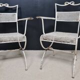 Pair of garden armchairs