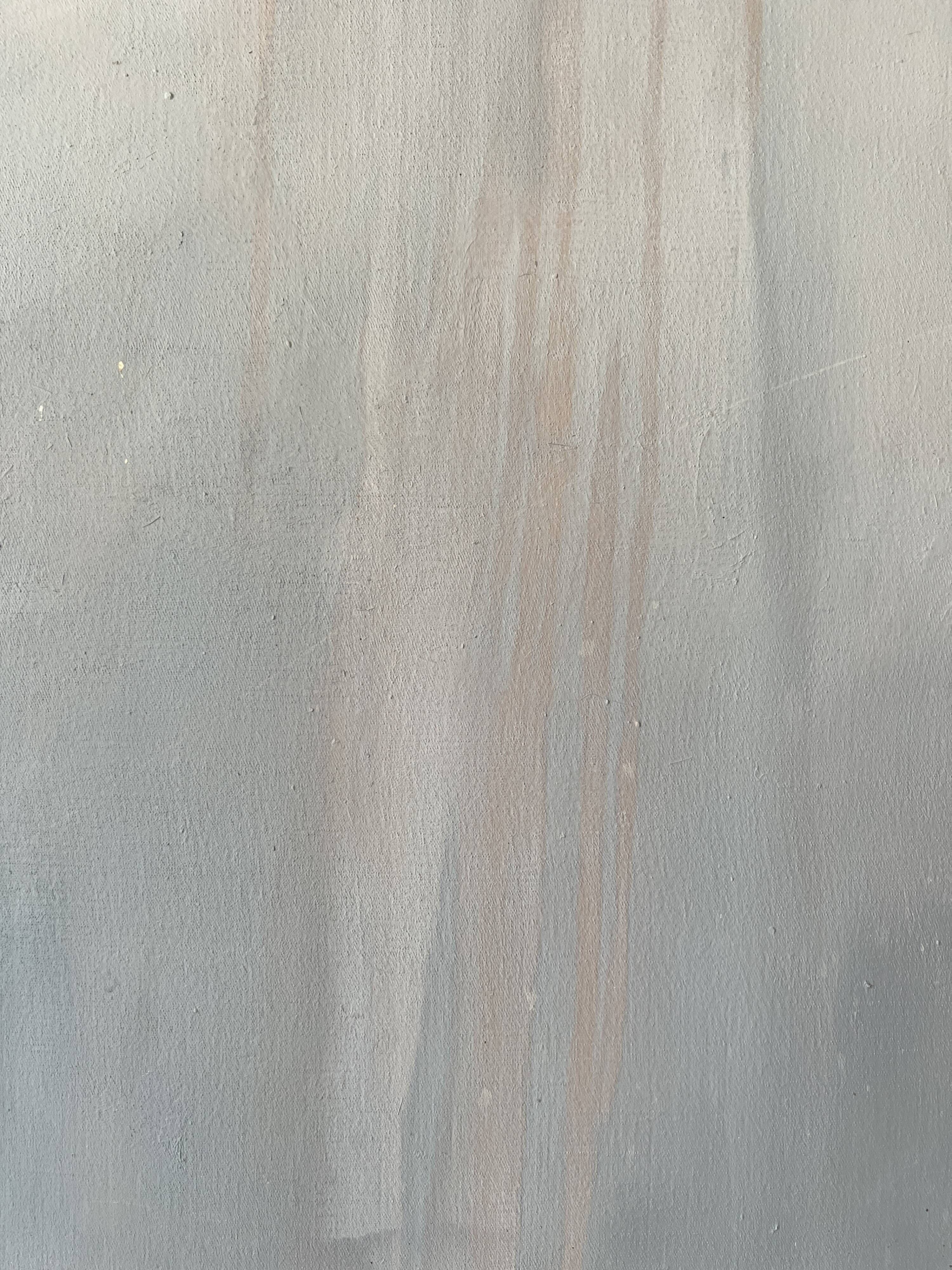 Large canvas painting, signed, contemporary abstract art in blue & gradient.