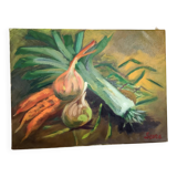 Still life painting oil on canvas signed