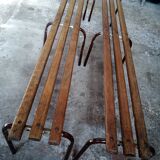 Two vintage school desks