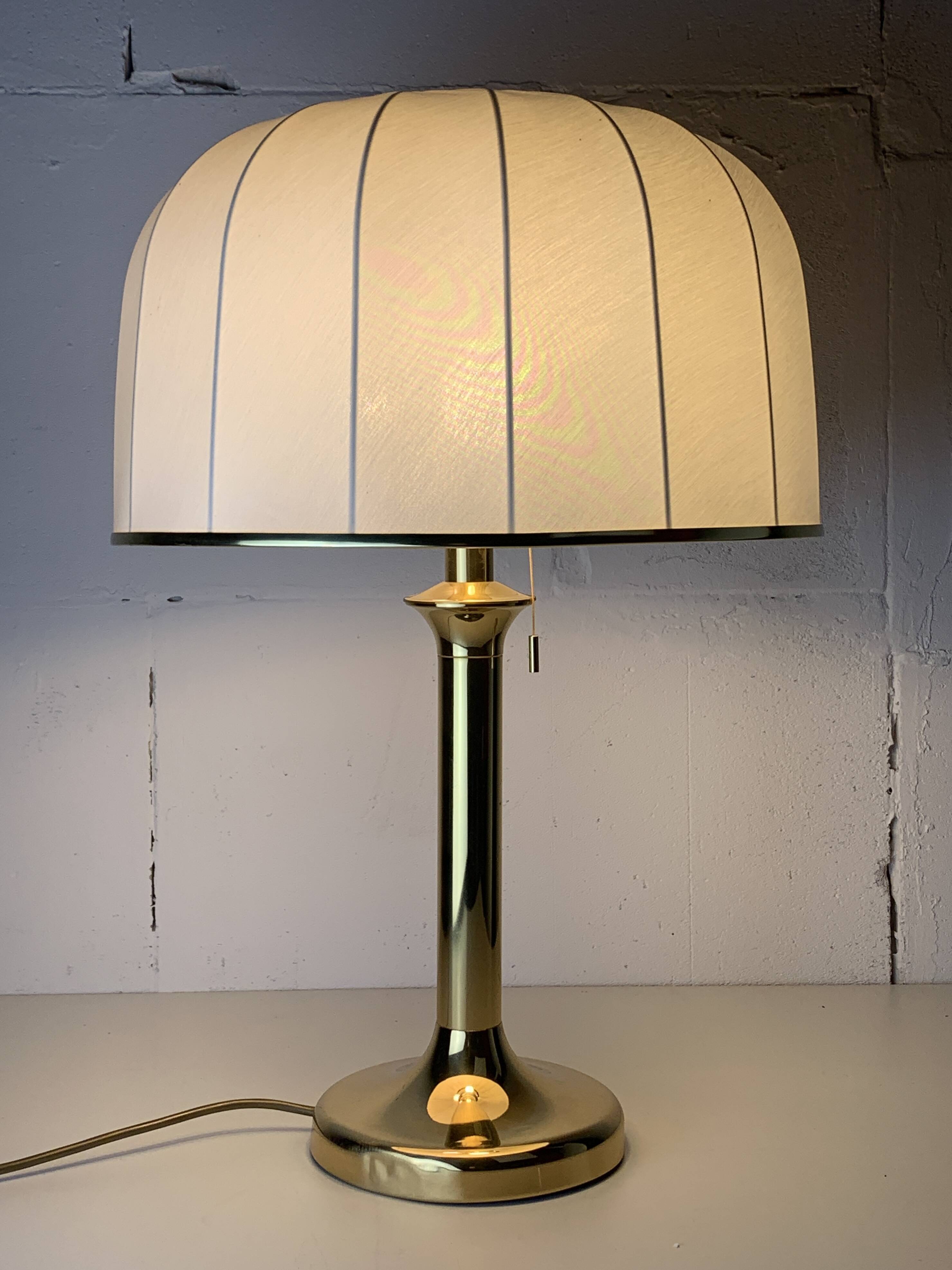 Midcentury Hollywood Regency brass mushroom table lamp Vienna Austria 1960s