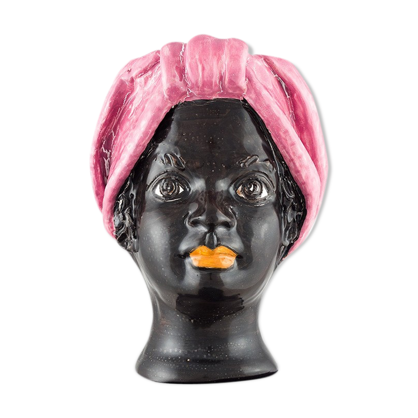 Mini pink woman head vase