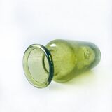 Blown and bubbled glass vase