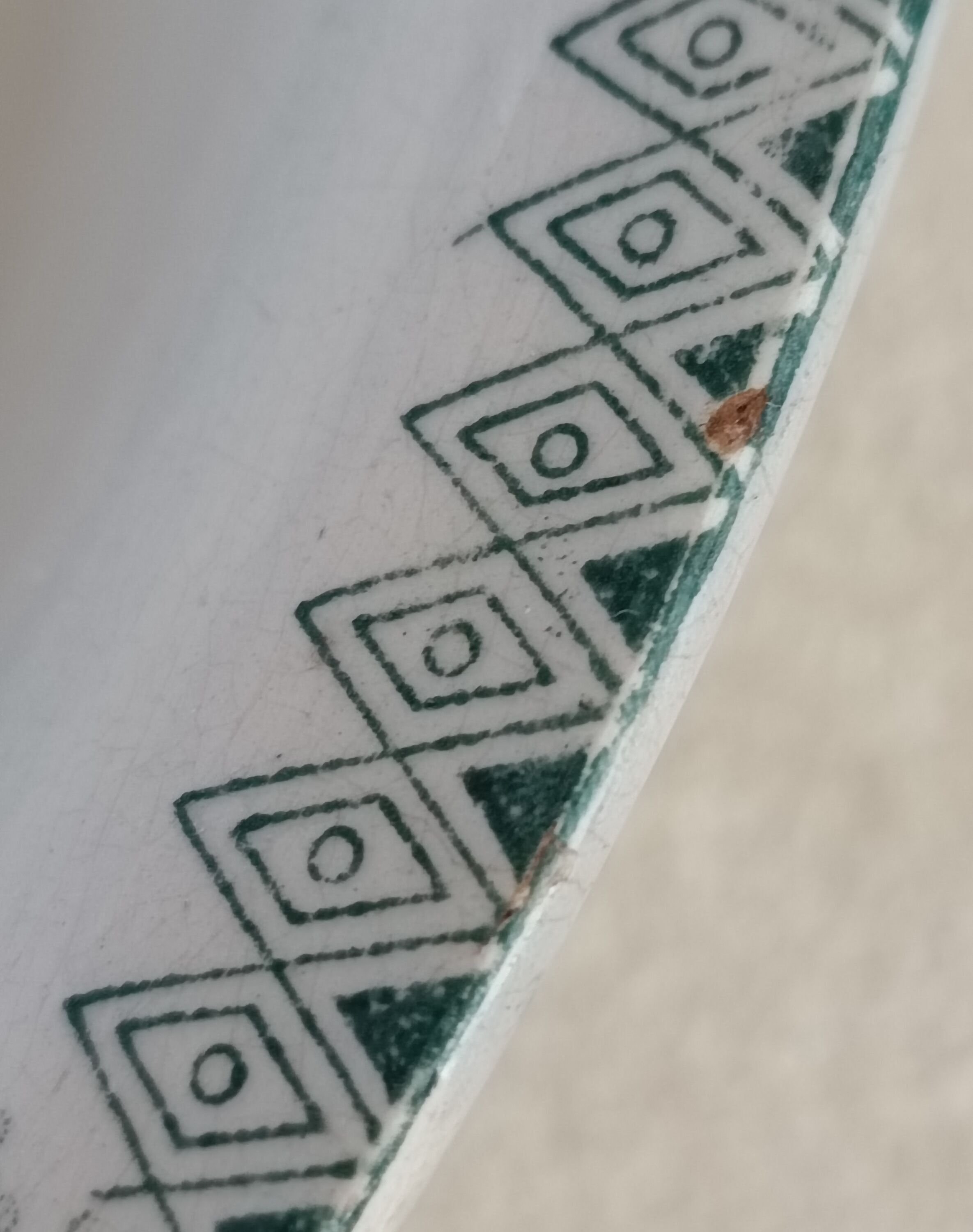 Old bowl in iron earth Saint Amand