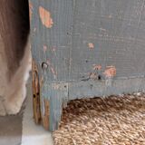 Glazed enfilade antique workbench – blue patina