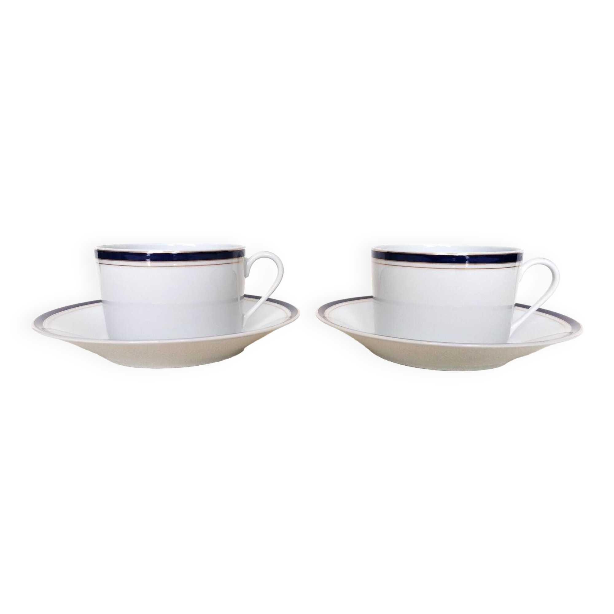 Duo of Limoges Haviland cups from the Nuit bleue collection