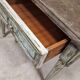 Pair of Louis XVI style bedside tables with patina