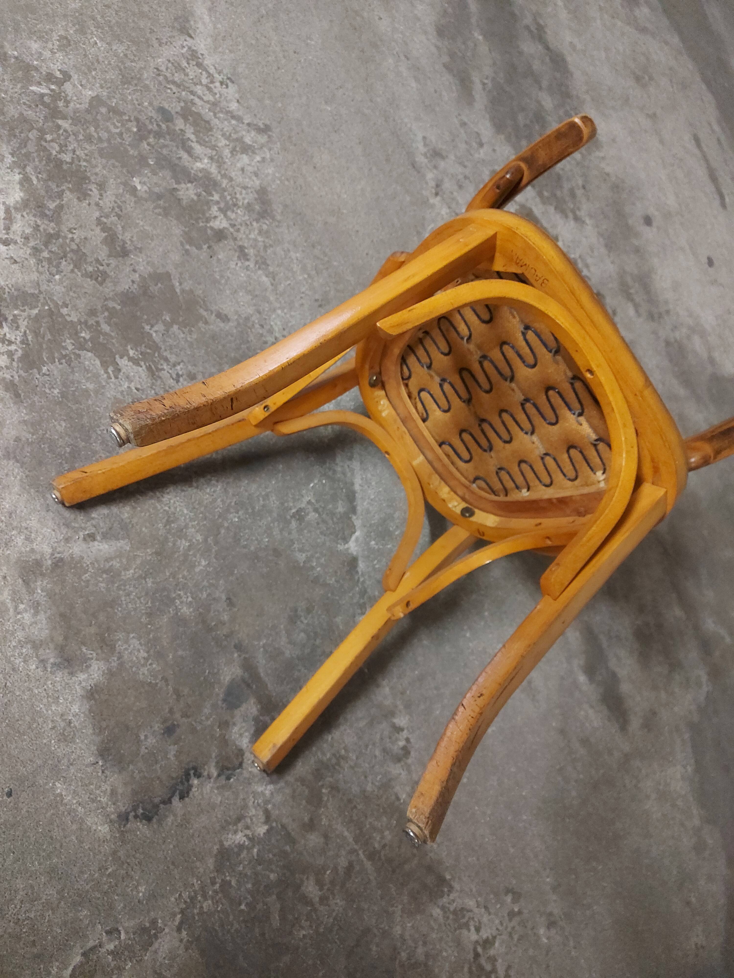 Fauteuil vintage en bois Baumann