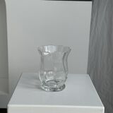 Small vintage glass vase in the shape of a stylized flower H15