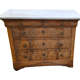 5-drawer chest of drawers with white marble top