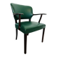 Danish Rosewood Green Leather Fully Restored Armchair, 1960´s
