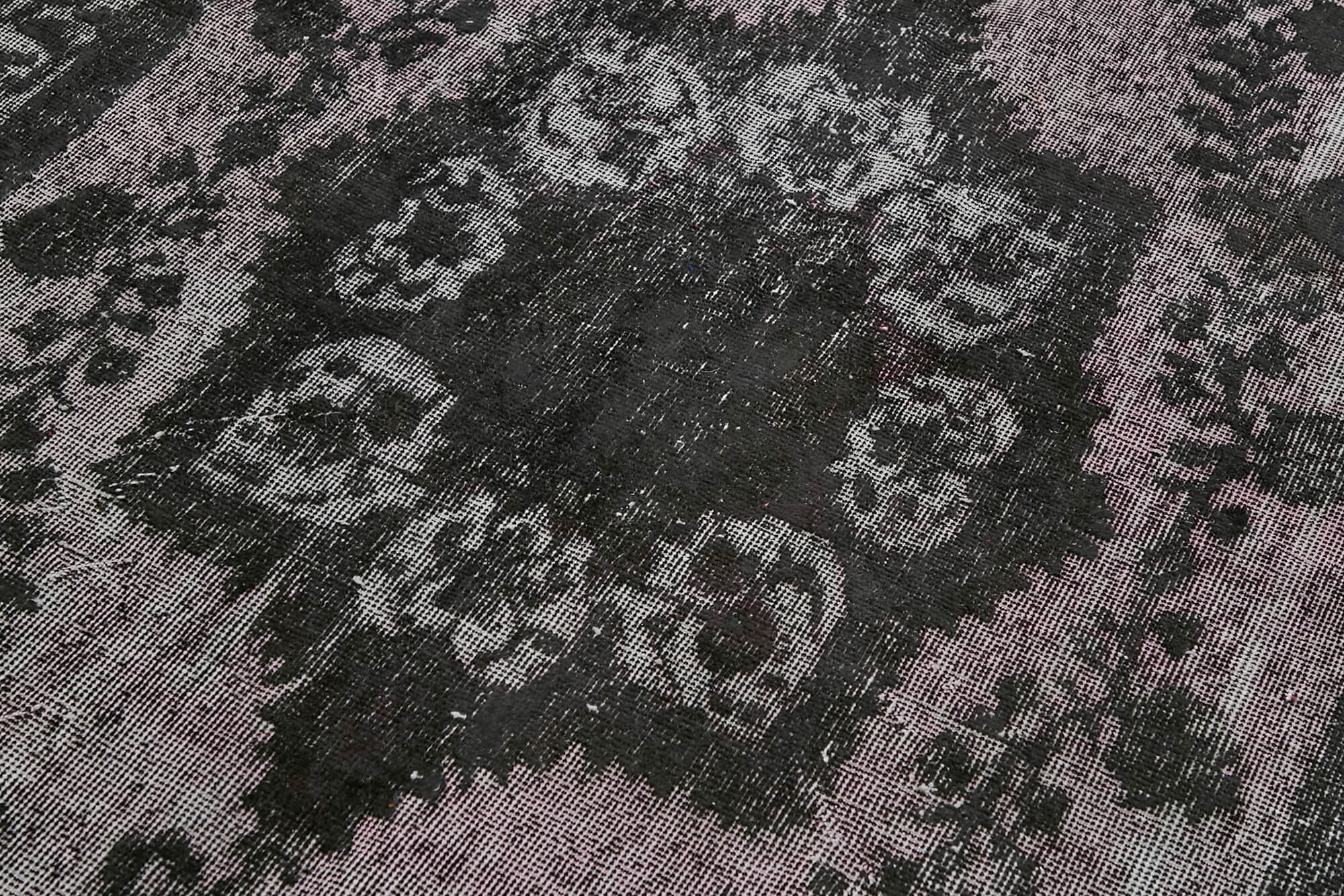 Hand-knotted antique turkish 1970s 150 cm x 291 cm black carpet