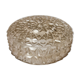 Plafonnier rond en verre transparent ambré