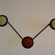 Wall coat rack with 3 hooks circa 1960s