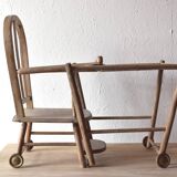 Torck - ancienne chaise haute en bois pour poupée - 1950