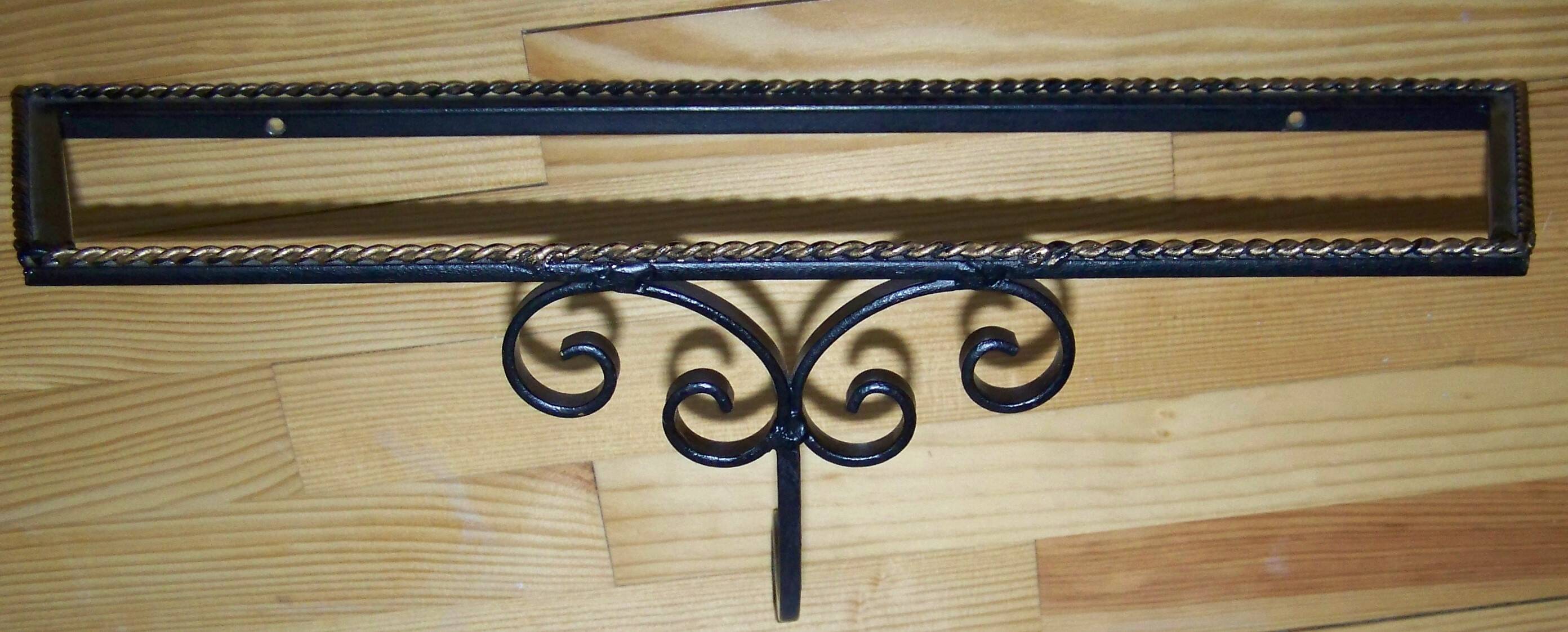 Wrought iron shelf